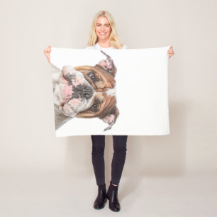 Cobertor De Velo Presente para o Lover Bulldog Inglês da Cabeça B