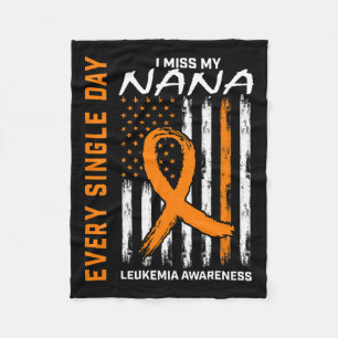 Cobertor De Velo Presente Perda De Nana Orange Leukemia Sinalizador