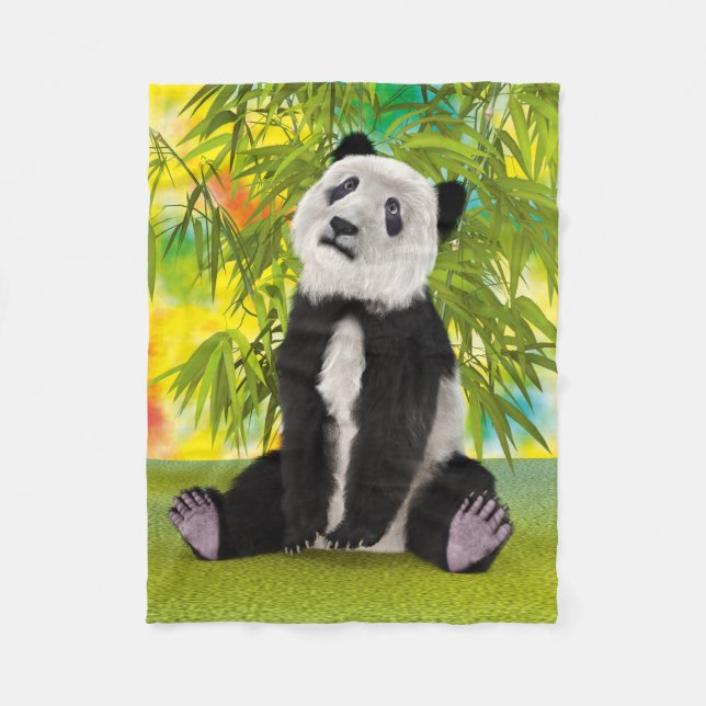Cobertor De Velo Presente Perfeito de Urso Panda Fofo Kawaii para A (Frente)