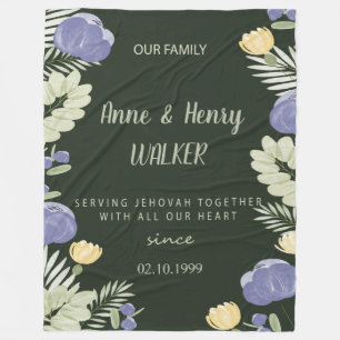 Cobertor De Velo Presente personalizado de aniversário de JW