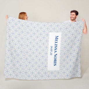 Cobertor De Velo Presente personalizado de batismo JW - círculo azu