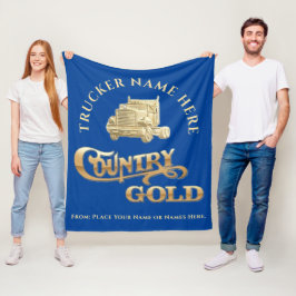 Cobertor De Velo Presente Personalizado de Caminhoneiro Country Gol