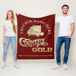 Cobertor De Velo Presente Personalizado de Caminhoneiro Country Gol