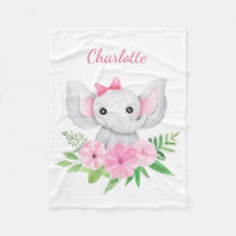 Presente Personalizado de Elefante Rosa para Bebê