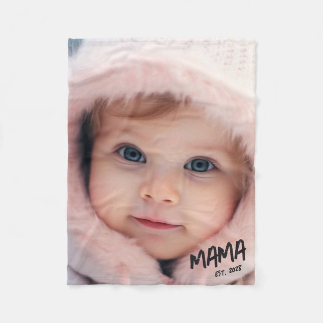 Cobertor De Velo Presente Personalizado de Foto para a Mamãe (Frente)