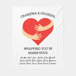 Cobertor De Velo Presente personalizado dos Netos Hugs
