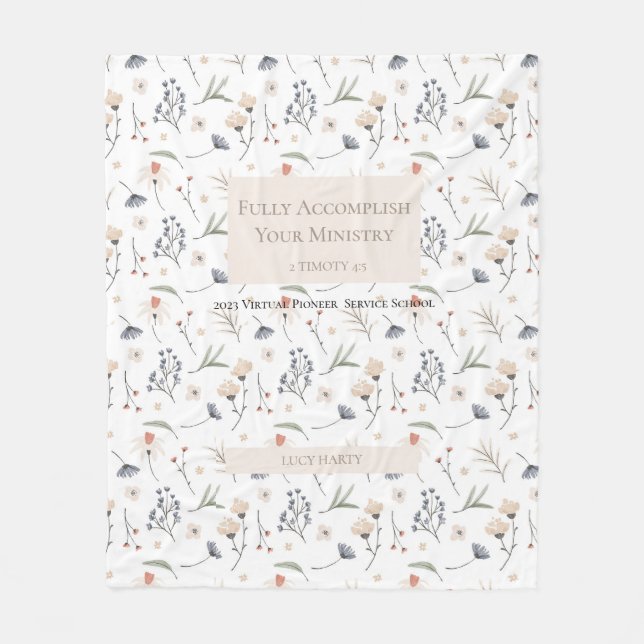 Cobertor De Velo Presente personalizado para as irmãs pioneiras da  (Frente)