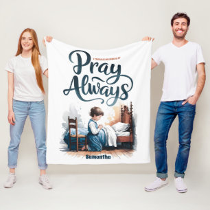 Cobertor De Velo Presente Personalizado para Crianças Cristãs Reze