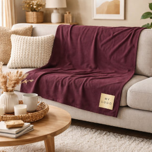 Cobertor De Velo Presente personalizado para empresa com logotipo e