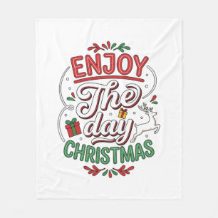 Cobertor De Velo Presente Rena de Natal Aproveite o Dia