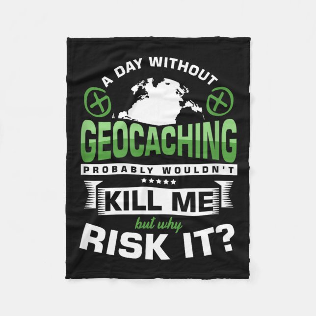Cobertor De Velo Presente Sem Geocaching Caça-Tesouro GPS Escondido (Frente)