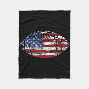 Cobertor De Velo Presente Vintage Futebol Bandeira Americana EUA 