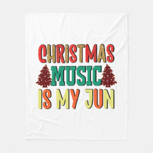 Cobertor De Velo Presente Xmas Música De Natal É O Meu Jun