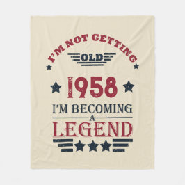 Cobertor De Velo Presentes de 65 anos personalizados