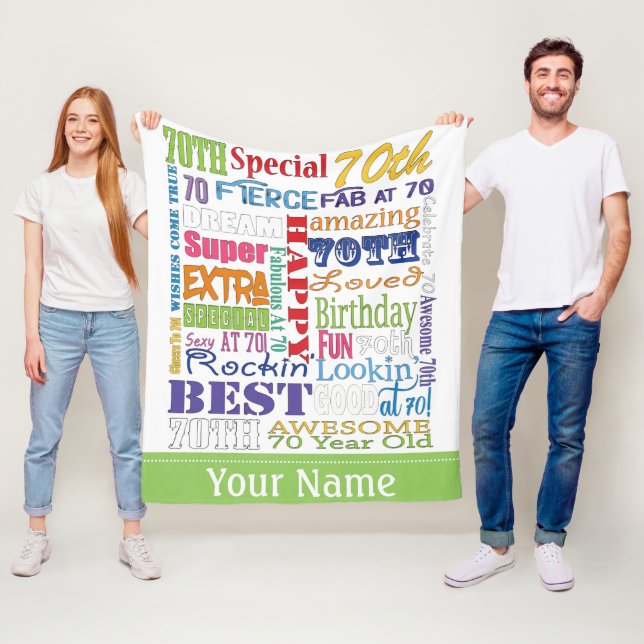 Cobertor De Velo Presentes De Festa de aniversário De 70 Especial E (In Situ)