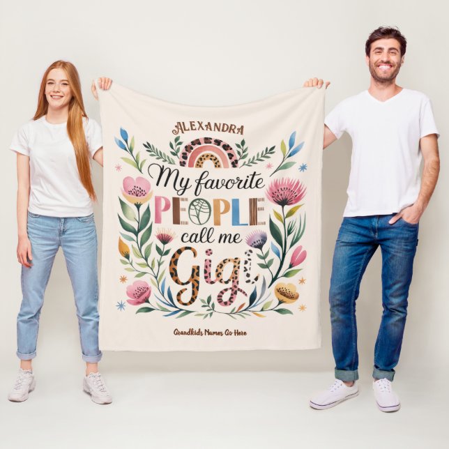 Cobertor De Velo ❤️ Presentes de GIGI Personalizados Adicionar Nome (In Situ)