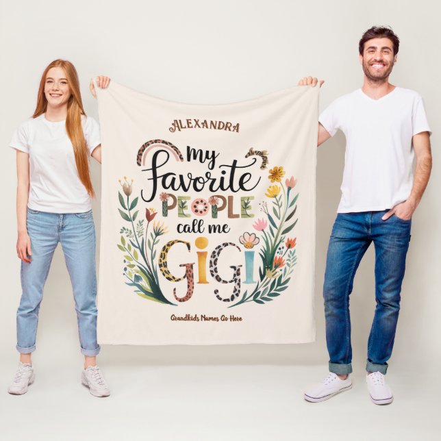 Cobertor De Velo ❤️ Presentes de GIGI Personalizados Adicionar Nome (In Situ)