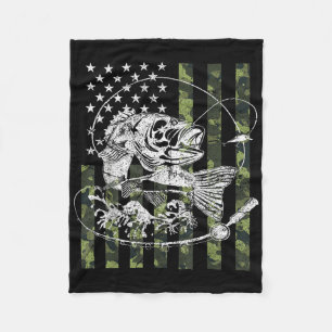 Cobertor De Velo Presentes de pesca com camuflagem da bandeira amer