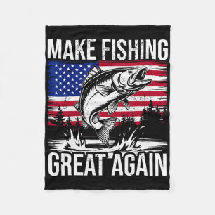 Cobertor De Velo Presentes engraçados de pesca e pescador Trump ban