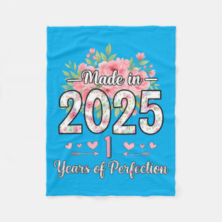 Cobertor De Velo Presentes Florais de 1º Aniversário Feitos em 2025