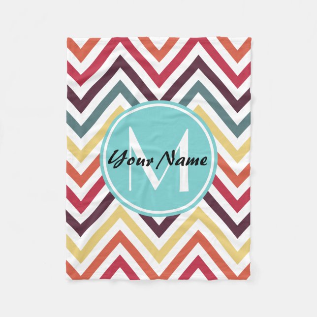Cobertor De Velo Presentes Modernos Monogramados do Padrão de Tendy (Frente)