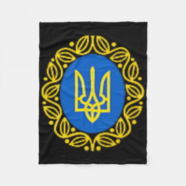 Cobertor De Velo President Volodymyr Zelensky Ukraine Ukrainian Emb (Frente)