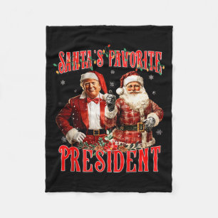 Cobertor De Velo Presidente Favorito do Papai Noel Engraçado Trump