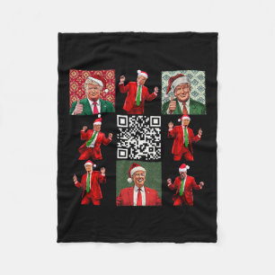 Cobertor De Velo Presidente Qr Engraçado Trump Natal Dançando Dança