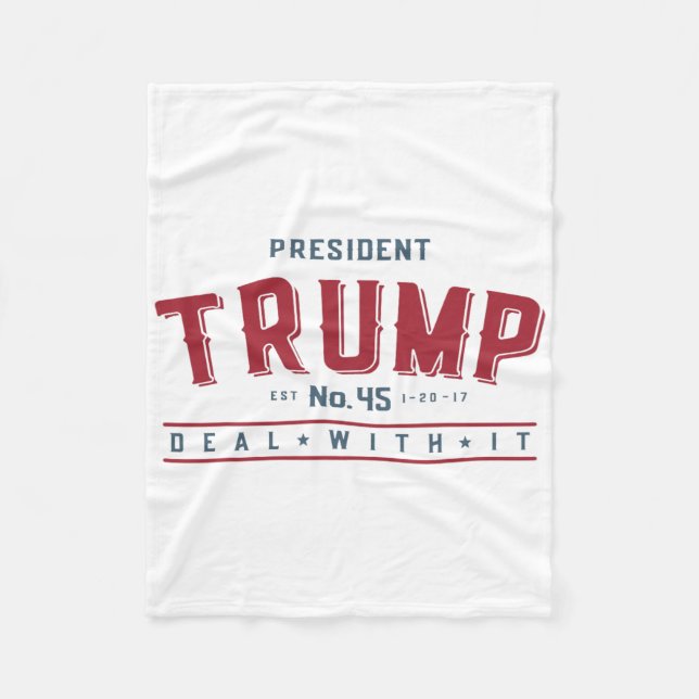 Cobertor De Velo Presidente Trump 45 Aceite  (Frente)