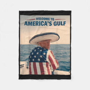 Cobertor De Velo Presidente Trump Americas Golfo México Sombrero Am