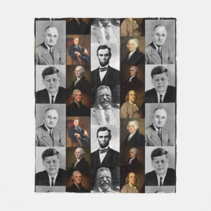 Cobertor De Velo Presidentes dos EUA, mais Hamilton e Franklin Hist