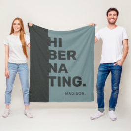 Cobertor De Velo Presilhas de sobrenome personalizado "Hibernando"