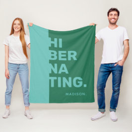 Cobertor De Velo Presilhas de sobrenome personalizado "Hibernando"