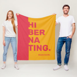 Cobertor De Velo Presilhas de sobrenome personalizado "Hibernando"