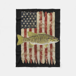 Cobertor De Velo Preso à Liberdade Patriótico Smallmouth Byss Pesca