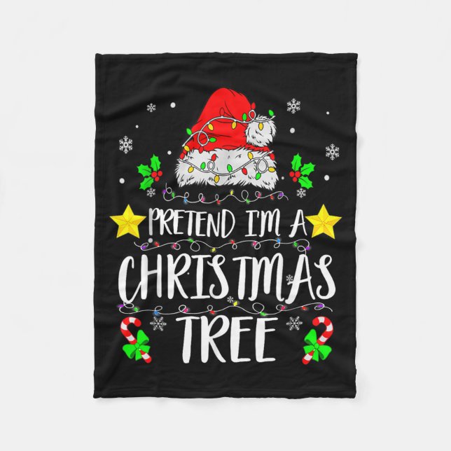 Cobertor De Velo Pretend I'm A Christmas Tree Funny Christmas Costu (Frente)