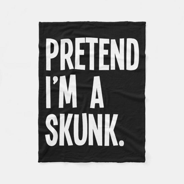Cobertor De Velo Pretend I'm A Skunk Funny Halloween Party Costume  (Frente)