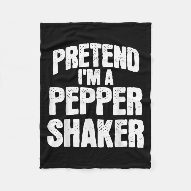 Cobertor De Velo Pretend I'm Pepper Shaker Funny Matching Halloween (Frente)
