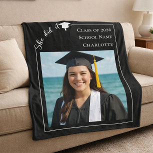 Cobertor De Velo Preto branco foto moderna Graduação ela fez isso