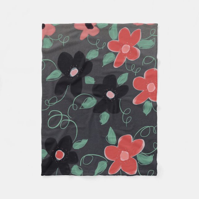 Cobertor De Velo Preto Castanho E Vermelho (Frente)