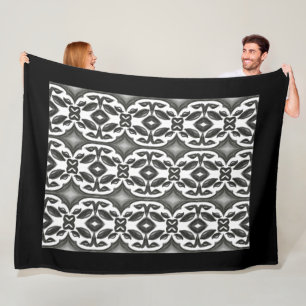 Cobertor De Velo Preto e Branco