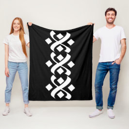 Cobertor De Velo Preto Elegante e Branco florescentes
