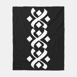 Cobertor De Velo Preto Elegante e Branco florescentes