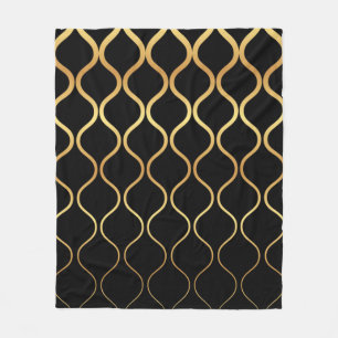 Cobertor De Velo Preto, ouro, legal, tendência, desenho abstrato re