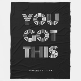 Cobertor De Velo Preto personalizado VOCÊ TEM ESTE Motivacional