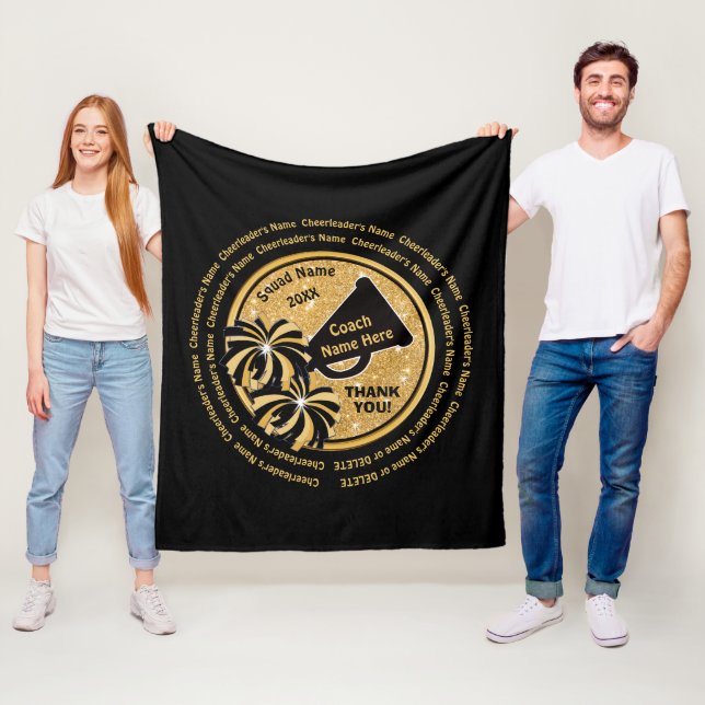 Cobertor De Velo Preto, presentes Cheerleading Dourados do (In Situ)