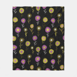 Cobertor De Velo Pretty abstract floral pattern dark botanical
