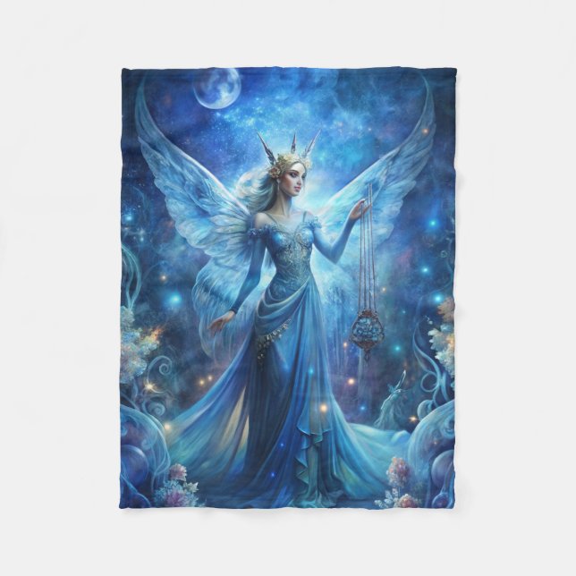 Cobertor De Velo Pretty Fairy in Blue  (Frente)