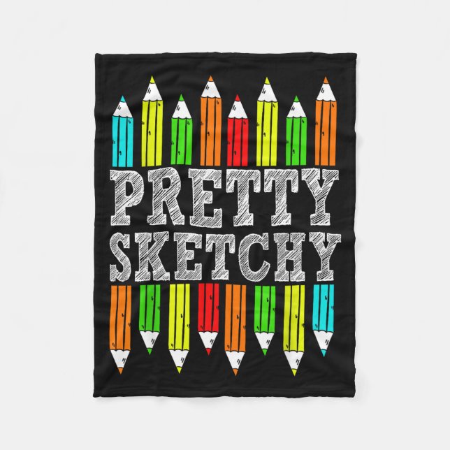 Cobertor De Velo Pretty Sketchy Artist Drawing Humor Sketching Colo (Frente)