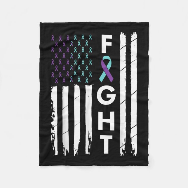 Cobertor De Velo Prevenção do Suicídio Familiar Sensibilização Ri (Frente)